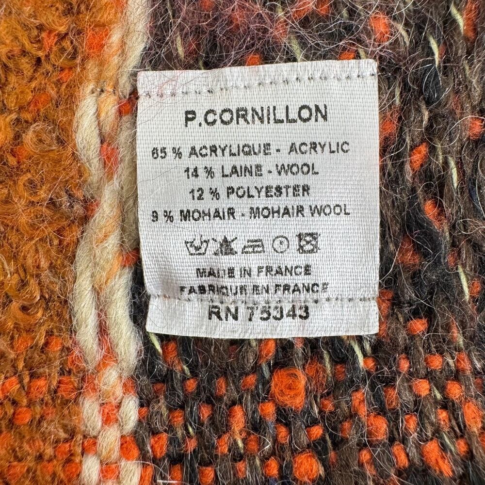 P. Cornillon Wool Blend Patchwork Scarf - image 6